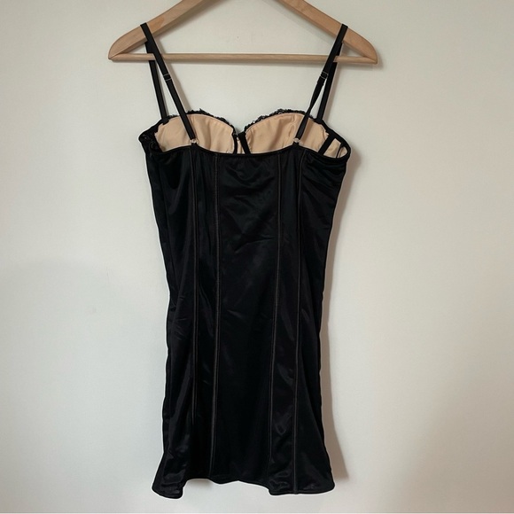 Vintage Y2K Urban Behaviour Lace Bustier Bodycon Mini Dress Black Size Small - Picture 5 of 9